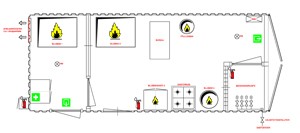 vuur container plattegrond