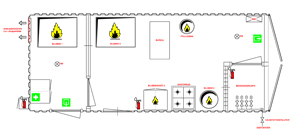 vuur container plattegrond