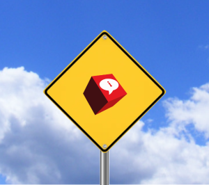 verkeersbord 2 informatie kubus rood